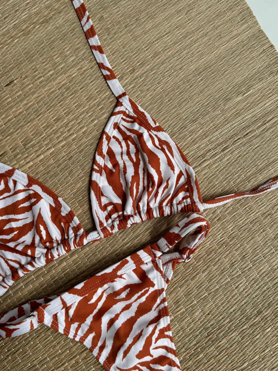 Biquíni Fita Zebra Capuccino