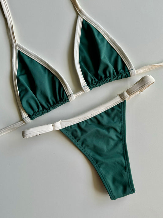 Biquíni Fita Bicolor Verde Esmeralda